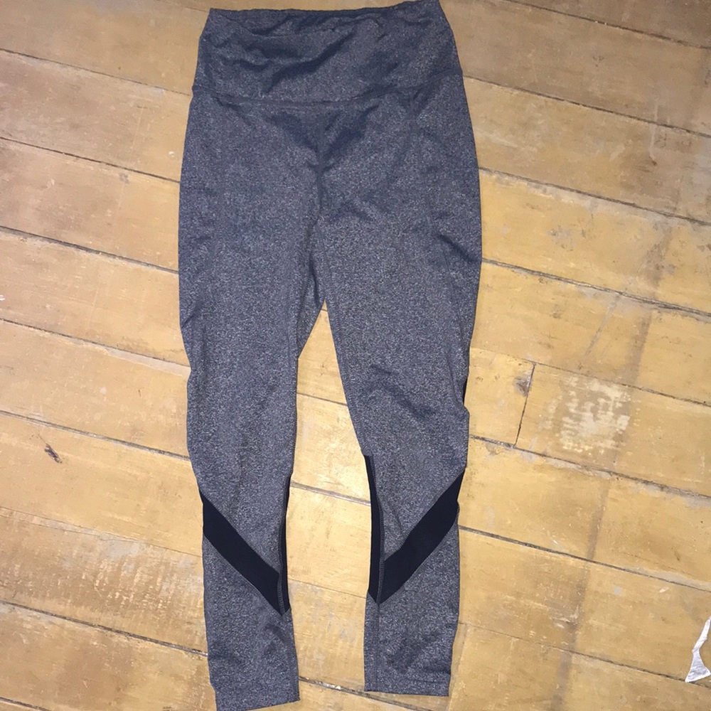 gray leggings with mesh